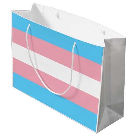 Transgender Pride vlag Groot Cadeauzakje (Achterkant Gekanteld)