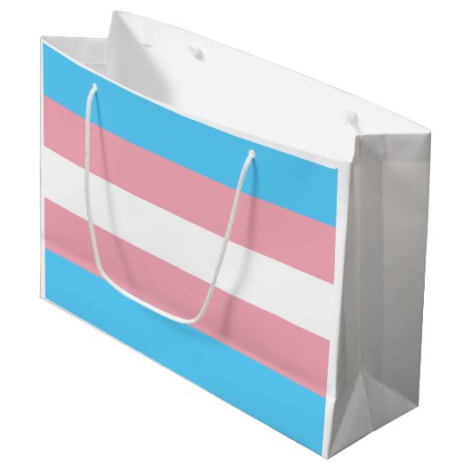 Transgender Pride vlag Groot Cadeauzakje (Voorkant Gekanteld)