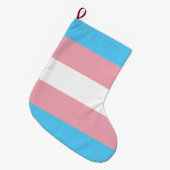 Transgender Pride vlag Grote Kerstsok (Voorkant (Hangend))