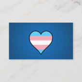 Transgender Pride vlag / hart Visitekaartje (Achterkant)