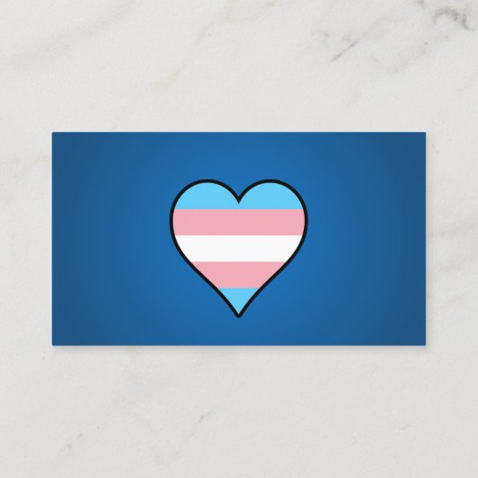Transgender Pride vlag / hart Visitekaartje (Achterkant)