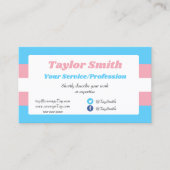 Transgender Pride vlag / hart Visitekaartje (Voorkant)