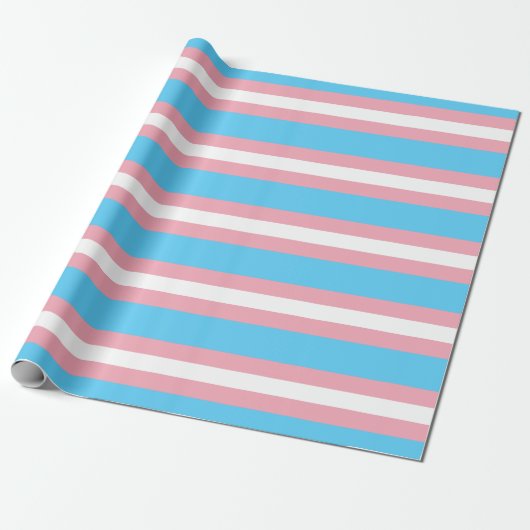 Transgender Pride-vlag horizontaal Cadeaupapier (Uitgerold)