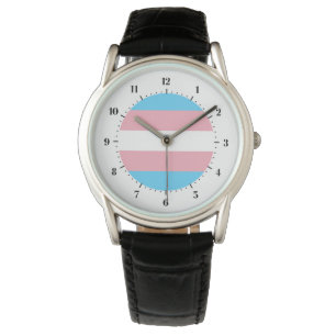Transgender pride vlag horloge