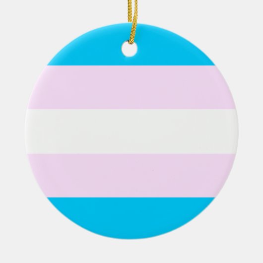 Transgender pride vlag keramisch ornament (Voorkant)