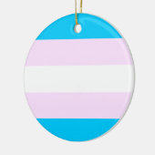 Transgender pride vlag keramisch ornament (Links)
