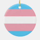 Transgender Pride vlag Keramisch Ornament (Achterkant)