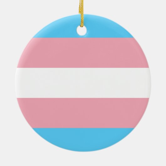 Transgender Pride vlag Keramisch Ornament (Achterkant)