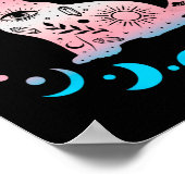 Transgender Pride Vlag Kleuren Kattenliefhebbers Poster (Hoek)