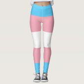 Transgender Pride vlag Leggings (Voorkant)