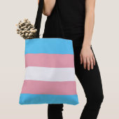 Transgender Pride Vlag LGBT All-Over-Print Tote Bag (Dichtbij)