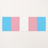 Transgender Pride Vlag LGBTQ Yogamat (Voorkant (horizontaal))