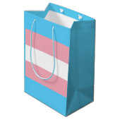 Transgender pride vlag medium cadeauzakje (Achterkant Gekanteld)