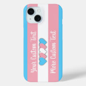 Transgender pride vlag met tekst Case-Mate iPhone case (Achterkant)