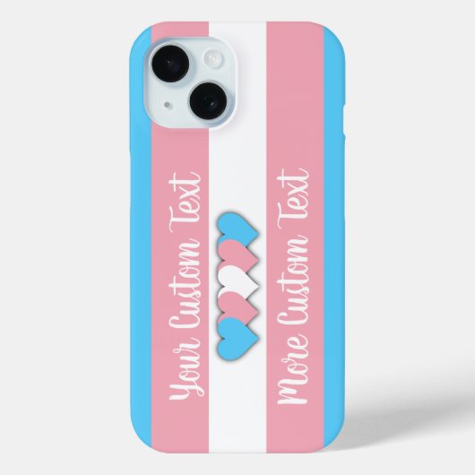 Transgender pride vlag met tekst Case-Mate iPhone case (Achterkant)