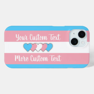 Transgender pride vlag met tekst iPhone 15 case