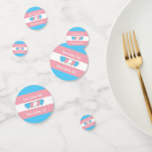 Transgender pride vlag met tekst confetti (Groep)