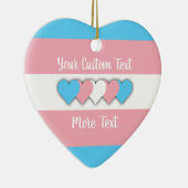 Transgender pride vlag met tekst keramisch ornament (Rechts)