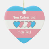 Transgender pride vlag met tekst keramisch ornament (Achterkant)