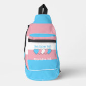Transgender pride vlag met tekst sling bag (Voorkant)