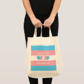 Transgender pride vlag met tekst tote bag (Voorkant (product))