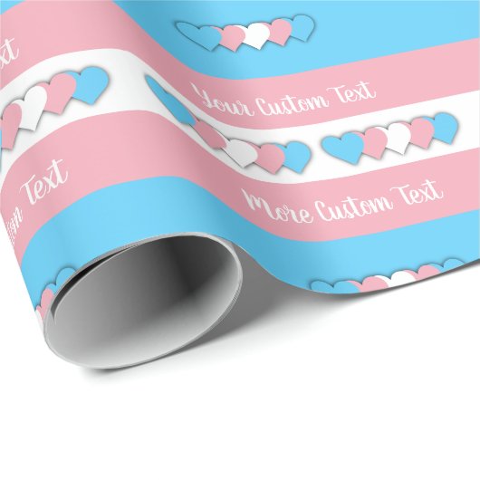 Transgender pride vlag met tekstverpakkingspapier cadeaupapier (Rol Hoek)