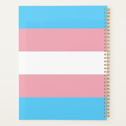 Transgender Pride Vlag modern Planner (Achterkant)