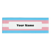 Transgender pride vlag naambadge (Voorkant)