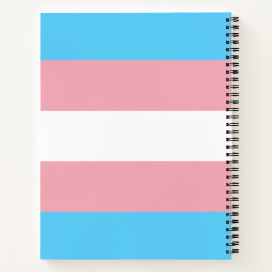Transgender Pride vlag Notitieboek (Achterkant)