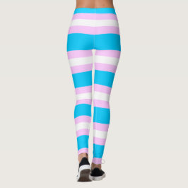 Transgender Pride-vlag - Roze, Blauwe, Witte Stree Leggings