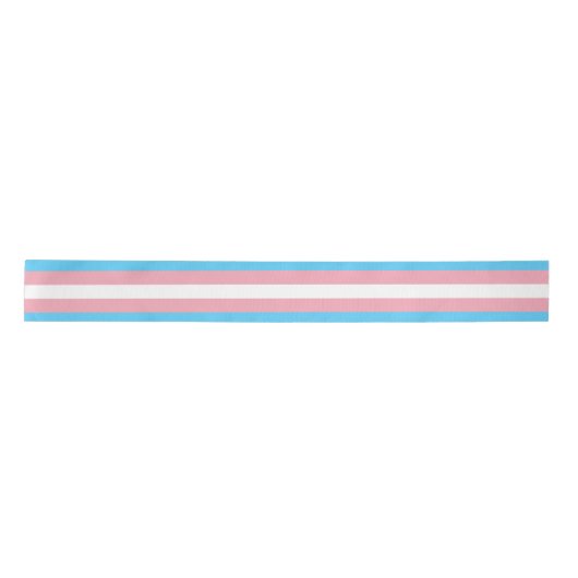Transgender Pride vlag Satijnen Lint (Voorkant)