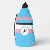 Transgender pride vlag sling bag (Voorkant)