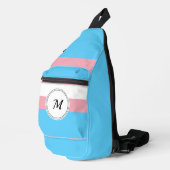 Transgender pride vlag sling bag (Rechterhoek)