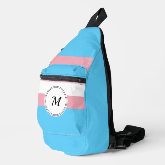 Transgender pride vlag sling bag (Rechterhoek)