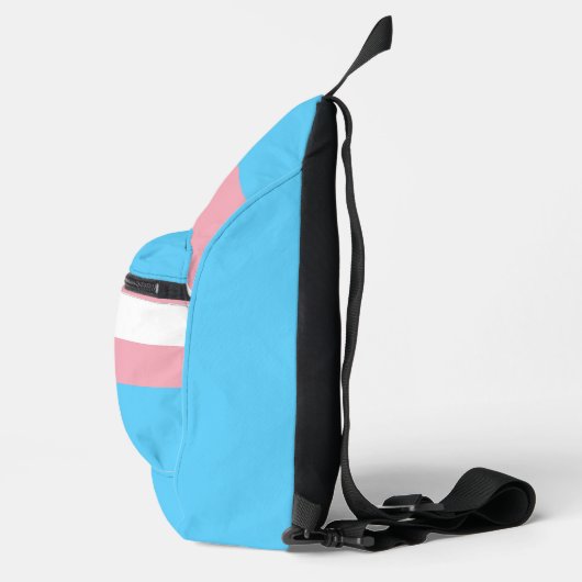 Transgender pride vlag sling bag (Rechts)