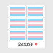 Transgender Pride vlag Sticker (Vel)