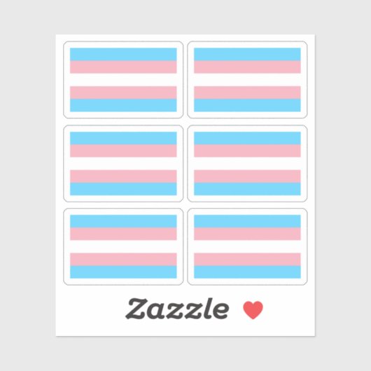 Transgender Pride vlag Sticker (Vel)