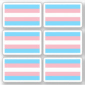 Transgender Pride vlag Sticker (Voorkant)