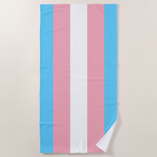 Transgender Pride vlag Strandlaken (Voorkant)