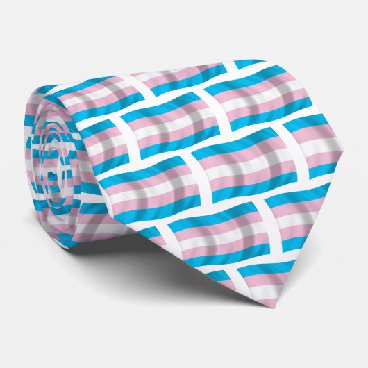 Transgender Pride-vlag stropdas (Opgerold)