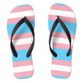 Transgender pride vlag teenslippers (Voetbed)
