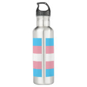 Transgender Pride vlag Waterfles (Achterkant)