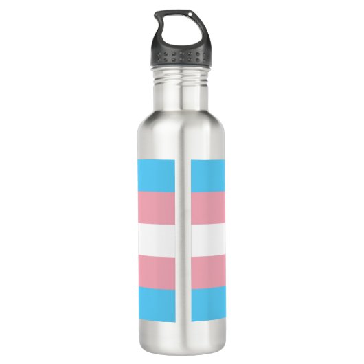 Transgender Pride vlag Waterfles (Achterkant)
