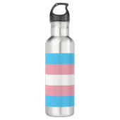 Transgender Pride vlag Waterfles (Voorkant)
