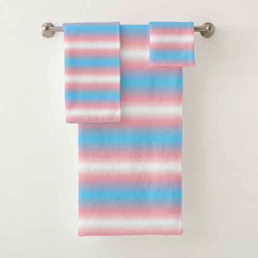 Transgender Pride-vlagpatroonontwerp Bad Handdoek (Insitu)