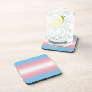 Transgender Pride-vlagpatroonontwerp Bier Onderzetter