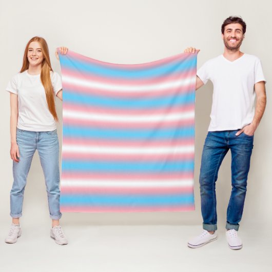 Transgender Pride-vlagpatroonontwerp Fleece Deken (In situ)