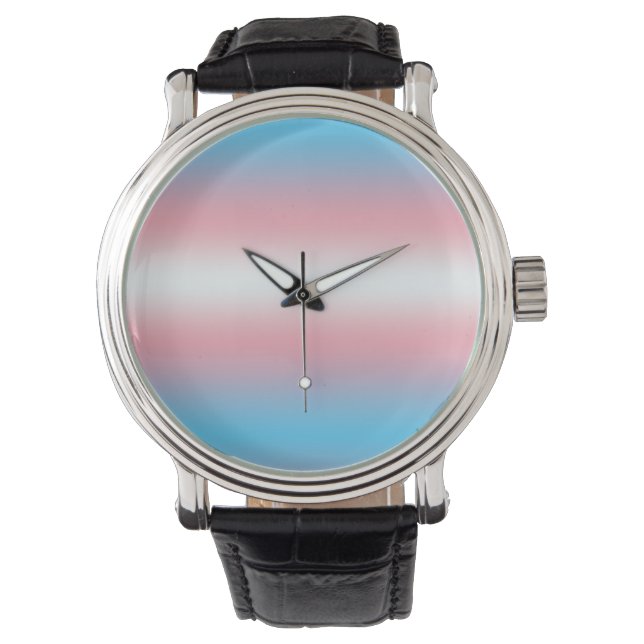 Transgender Pride-vlagpatroonontwerp  Horloge (Voorkant)