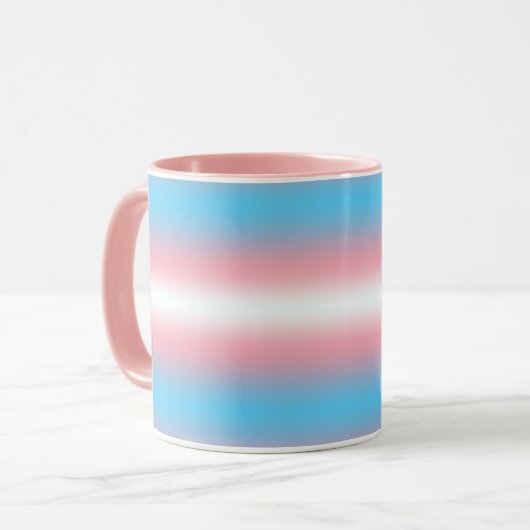 Transgender Pride-vlagpatroonontwerp Mok (Voorkant links)