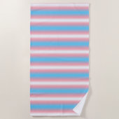 Transgender Pride-vlagpatroonontwerp Strandlaken (Voorkant)